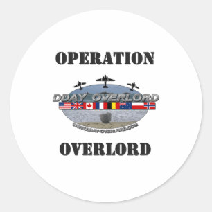 Operatie Overlord 1944 Ronde Sticker