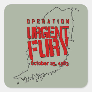 Operatie Urgent Fury Vierkante Sticker