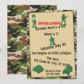 Operatie Verjaardag Bash Speelgoed Soldaat Kaart (Voorkant / Achterkant)