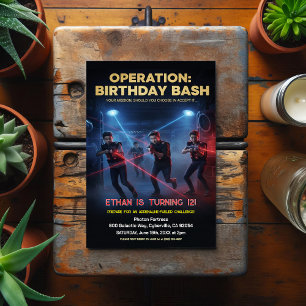 Operatie Verjaardagsfeest Laser Tag Briefkaart