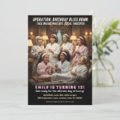 Operation Birthday Bliss Spa Party Kaart (Staand voorkant)