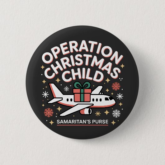 Operation Christmas Child Samaritan Purse Ronde Button 5,7 Cm (Voorkant)
