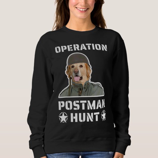 Operation Post Man Hunt Soldier Golder Retriever D Trui (Voorkant)