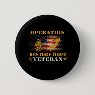 Operation Restore Hope Veteran Somalia  GIF Ronde Button 5,7 Cm