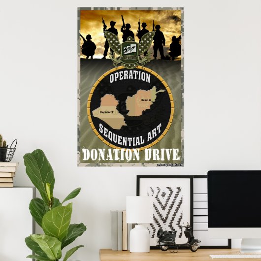 Operation Sequential Art: Donation Drive Poster (Thuiskantoor)