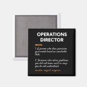 Operations Director Profession Funny Dictionary De Magneet (Voorkant / Achterkant)