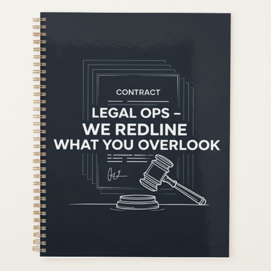 Opérations juridiques - Planificateur hebdomadaire (Devant)