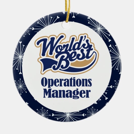Operations Manager Cadeausistentie Keramisch Ornament (Voorkant)