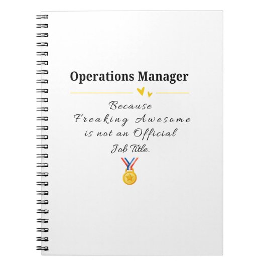 Operations Manager Notitieboek (Voorkant)