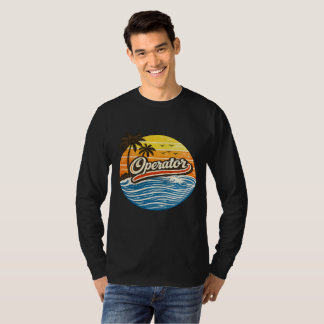 Operator Retro Sunset Design T-shirt