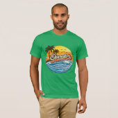 Operator Retro Sunset Design T-shirt (Voorkant volledig)