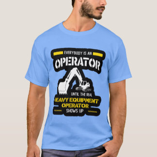 Operator zware apparatuur operator komt familie me t-shirt