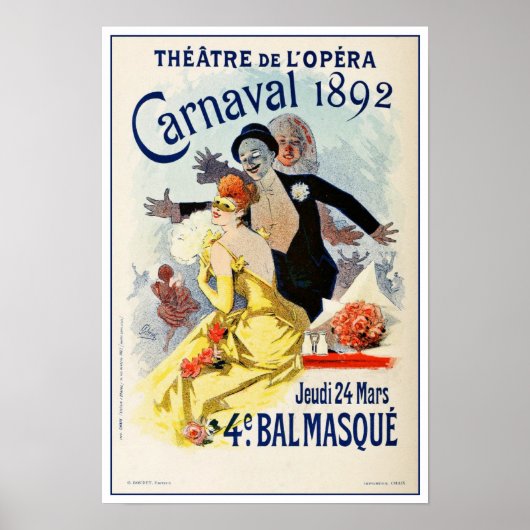 operatorisch theatercarnaval 1892 poster (Voorkant)