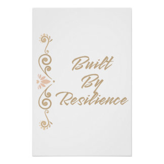 Opgebouwd Door Veerkracht Inspirerend Motiverend Perfect Poster