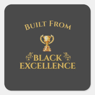 Opgebouwd uit het Black Excellence-erfgoed Vierkante Sticker