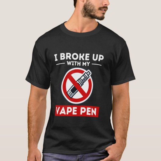 Opgebroken met Vape Pen niet-roken Vape Free Anti T-shirt (Voorkant)