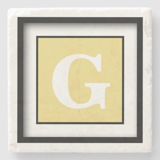 Opgebufferd leder Formele monochromatische Stenen Onderzetter (Voorkant)