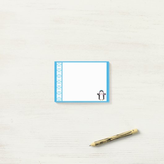 opgebundelde pinguïn post-it® notes (Op bureau)