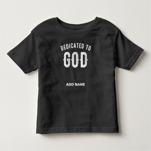 OPGEDRAGEN AAN GOD AAN TE PASSEN KOELWITTE TEKST KINDER SHIRTS (Voorkant)