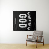 OPGEDRAGEN AAN GOD AAN TE PASSEN KOELWITTE TEKST WANDKLEED (In Situ (horizontaal))