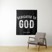 OPGEDRAGEN AAN GOD AAN TE PASSEN KOELWITTE TEKST WANDKLEED (In situ)