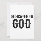 OPGEDRAGEN AAN GOD AANPASBARE COOLE ZWARTE LETTER KAART (Achterkant)