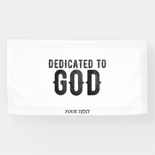 OPGEDRAGEN AAN GOD AANPASBARE COOLE ZWARTE TEKST SPANDOEK