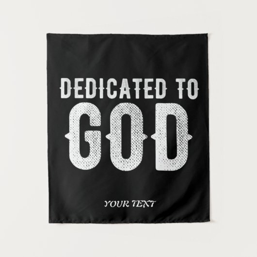 OPGEDRAGEN AAN GOD COOL AAN TE PASSEN WITTE TEKST WANDKLEED (Voorkant)