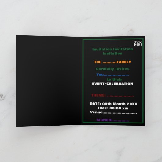 OPGEDRAGEN AAN GOD COOL AANPASBARE WITTE (Binnen)