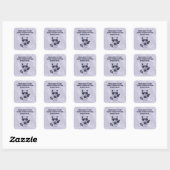 Opgedragen aan magie binnen elke boekenlezer vierkante sticker (Vel)