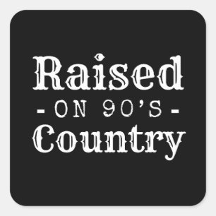 Opgegroeid op 90's Country Vierkante Sticker