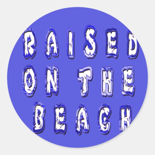 Opgegroeid op het strand: Serene Beach Life Memori Ronde Sticker (Voorkant)