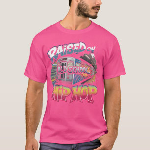 Opgegroeid op Old School Hip Hop Cassette Graffiti T-shirt