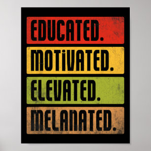 Opgeleid Gemotiveerd Verheven Melanated Bhm Afro B Poster