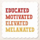 Opgeleide Gemotiveerde Gemelaneerde Leraar Cool Kartonnen Onderzetters (Voorkant)