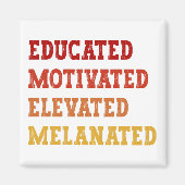 Opgeleide Gemotiveerde Gemelaneerde Leraar Cool Magneet (Voorkant)