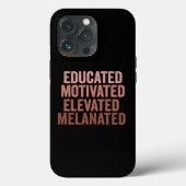 Opgeleide Gemotiveerde verhoogde Melanated Black P Case-Mate iPhone Case (Achterkant)