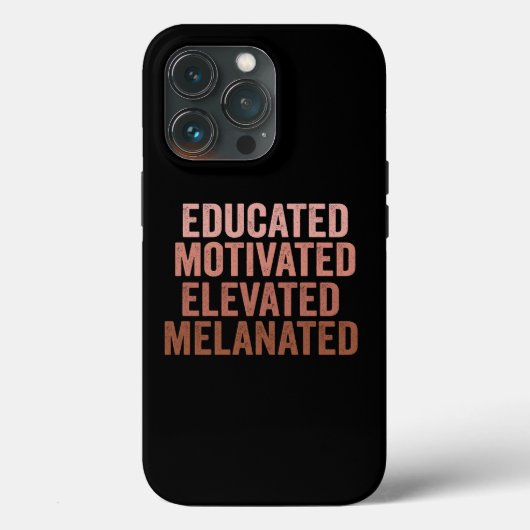 Opgeleide Gemotiveerde verhoogde Melanated Black P Case-Mate iPhone Case (Achterkant)