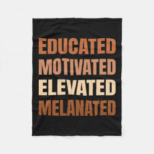 Opgeleide Gemotiveerde verhoogde Melanated Black P Fleece Deken