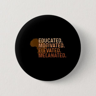 Opgeleide Gemotiveerde verhoogde Melanated Black P Ronde Button 5,7 Cm