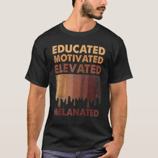 Opgeleide Gemotiveerde verhoogde Melanated Black P T-shirt