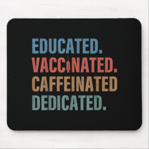 Opgeleide gevaccineerde cafeïnevrije verpleegkundi muismat