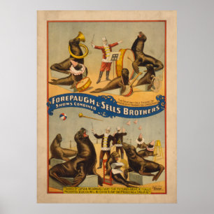 Opgeleide zegels Circus Poster - Forepaugh & Sells