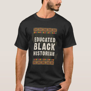 Opgeleide zwarte huis econoom zwarte geschiedenis t-shirt