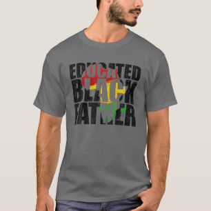 Opgeleide zwarte vader Afrika stammengeschiedenis T-shirt