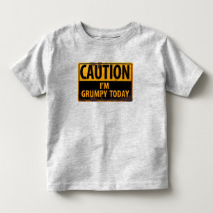 OPGELET Ik ben vandaag chagrijnig Grappig Gevarenb Kinder Shirts