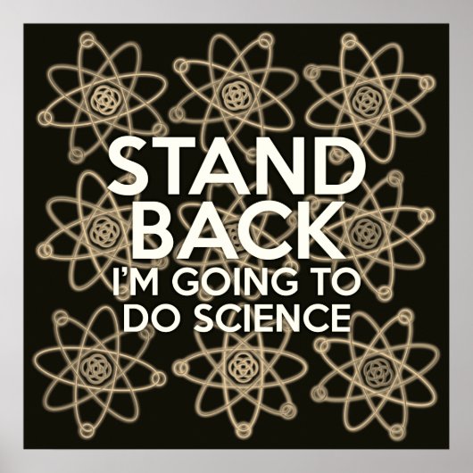 OPGELET IK GA WETENSCHAP DOEN Vintage Poster (Voorkant)