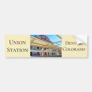 Opgelost Westside van Union Station, Denver, CO Bumpersticker
