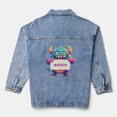 Opgemerkt teken Grappig monster Denim Jacket (Achterkant)