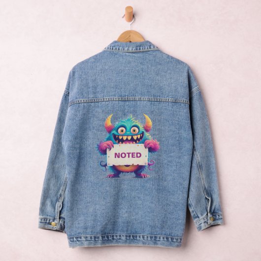 Opgemerkt teken Grappig monster Denim Jacket (Hangar)